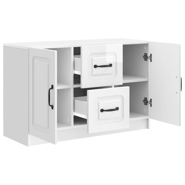Служебен шкаф Бял гланц 89 x 34,5 x 57 см Инженерна дървесина