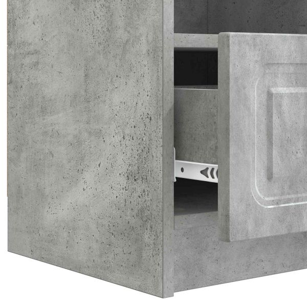 ТВ шкаф Бетонно сиво 102 x 34,5 x 47 см Инженерна дървесина