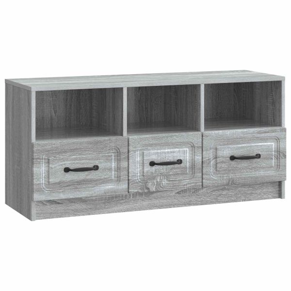 ТВ шкаф Сива сонома 102 x 34,5 x 47 см Инженерна дървесина