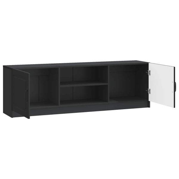 ТВ шкаф Черно 150 x 31 x 47 см Инженерна дървесина