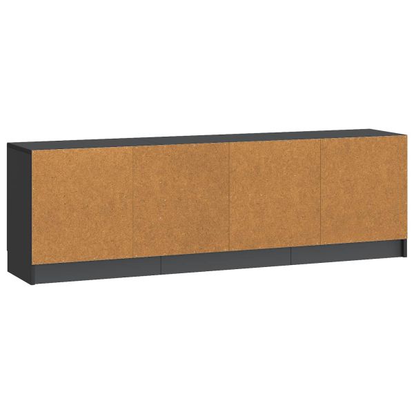 ТВ шкаф Черно 150 x 31 x 47 см Инженерна дървесина