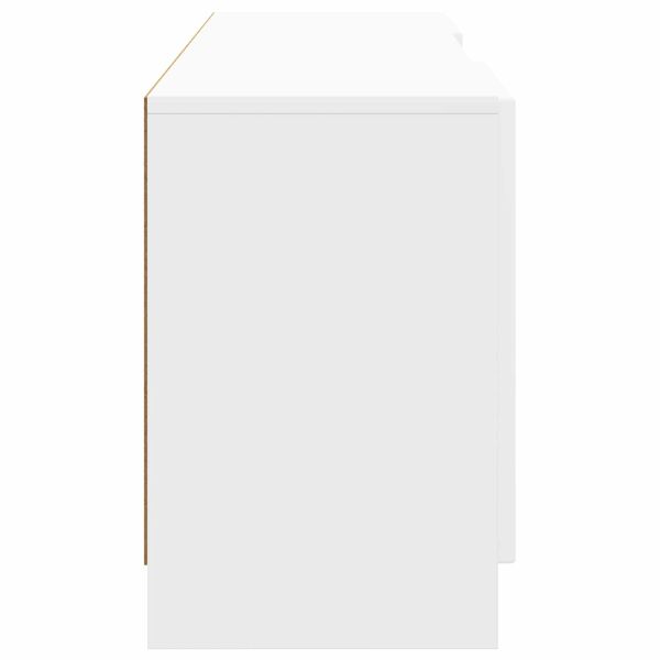 ТВ шкаф Бял гланц 150 x 31 x 47 см Инженерна дървесина