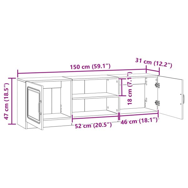 ТВ шкаф Дъб артизан 150 x 31 x 47 см Инженерна дървесина