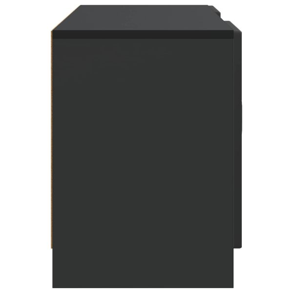 ТВ шкаф Черно 102 x 34,5 x 47 см Инженерна дървесина