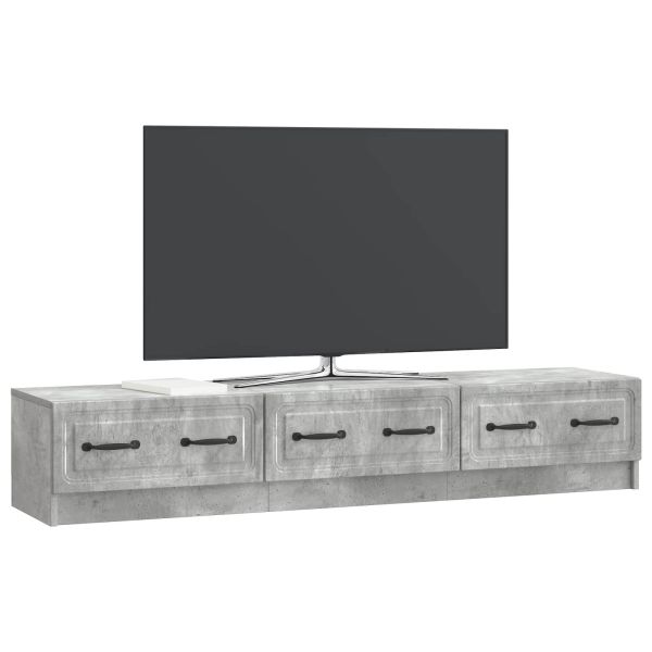 ТВ шкаф Бетонно сиво 147 x 34,5 x 27 см Инженерна дървесина
