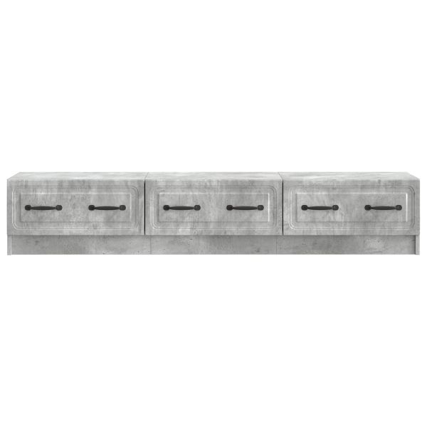ТВ шкаф Бетонно сиво 147 x 34,5 x 27 см Инженерна дървесина