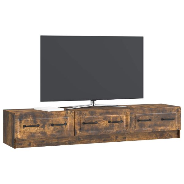 ТВ шкаф Опушен дъб 147 x 34,5 x 27 см Инженерна дървесина