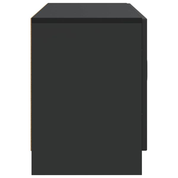 ТВ шкаф Черно 99 x 34,5 x 47 см Инженерна дървесина