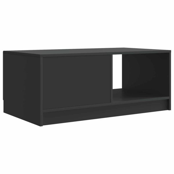 Масичка за кафе Черно 90 x 50 x 37 см Инженерна дървесина