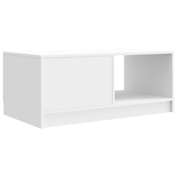 Масичка за кафе Бял гланц 90 x 50 x 37 см Инженерна дървесина