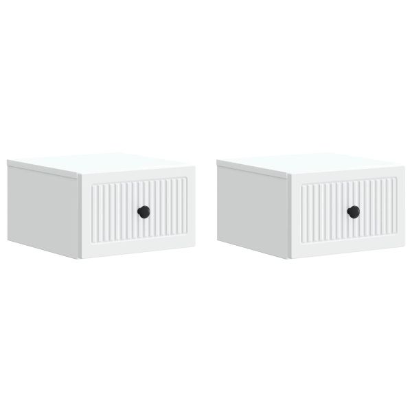 Спален шкаф с монтаж на стена 2 pcs Бяло 33 x 34,5 x 20 см