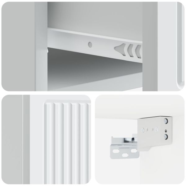 Спален шкаф с монтаж на стена 2 pcs Бяло 33 x 34,5 x 20 см