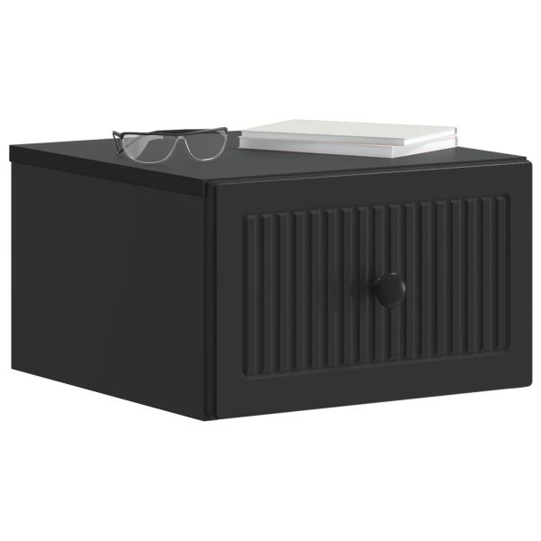 Спален шкаф с монтаж на стена 2 pcs Черно 33 x 34,5 x 20 см