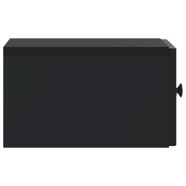 Спален шкаф с монтаж на стена 2 pcs Черно 33 x 34,5 x 20 см