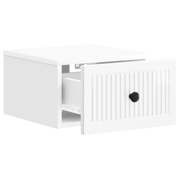 Спален шкаф с монтаж на стена Бял гланц 33 x 34,5 x 20 см