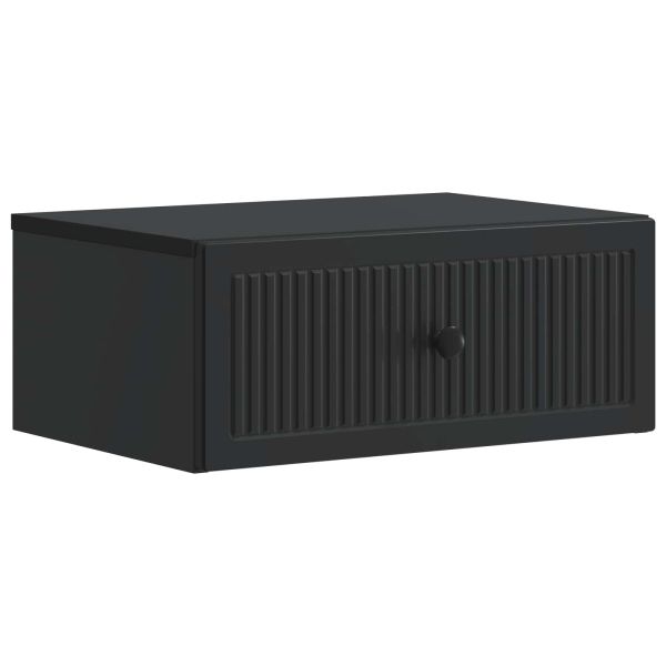 Нощен шкаф Черно 49 x 34,5 x 20 см Инженерна дървесина