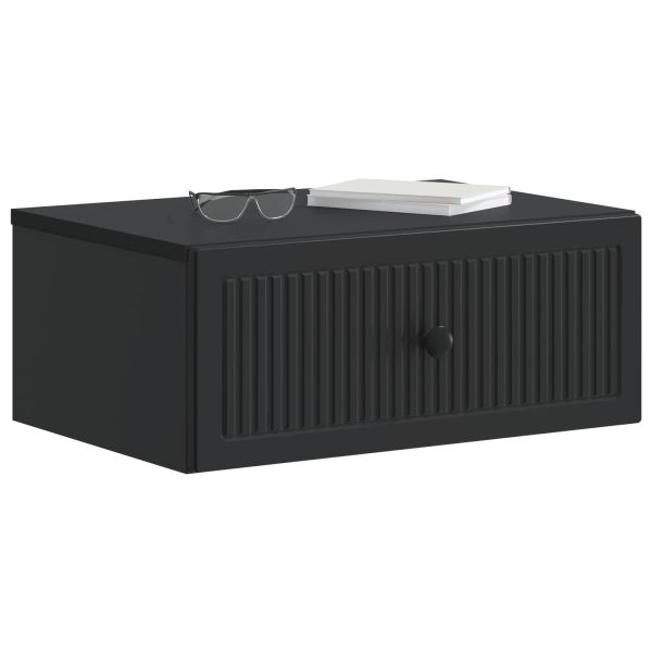 Нощен шкаф Черно 49 x 34,5 x 20 см Инженерна дървесина