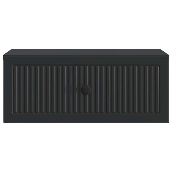 Нощен шкаф Черно 49 x 34,5 x 20 см Инженерна дървесина
