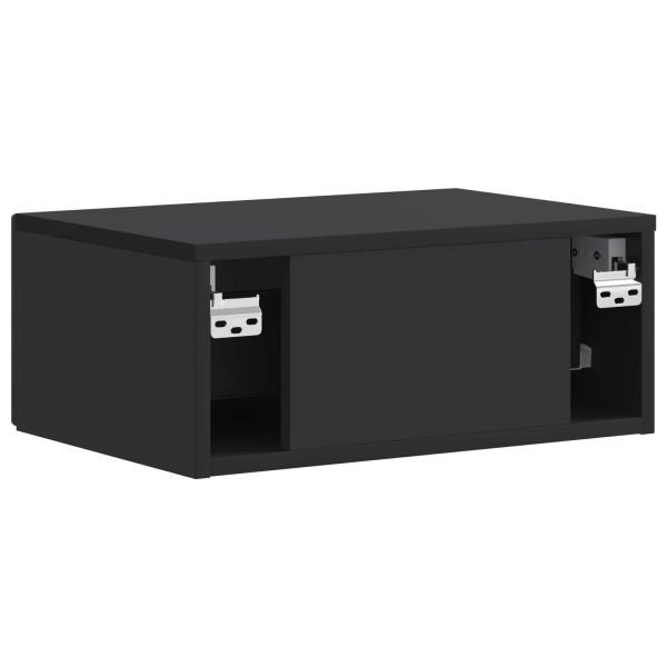 Нощен шкаф Черно 49 x 34,5 x 20 см Инженерна дървесина