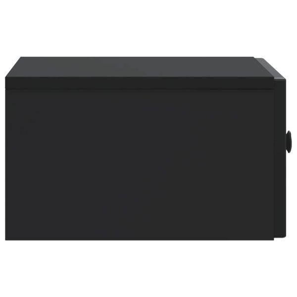 Нощен шкаф 2 pcs Черно 49 x 34,5 x 20 см Инженерна дървесина