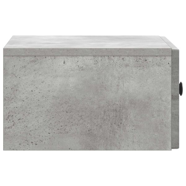 Нощен шкаф Бетонно сиво 49 x 34,5 x 20 см Инженерна дървесина