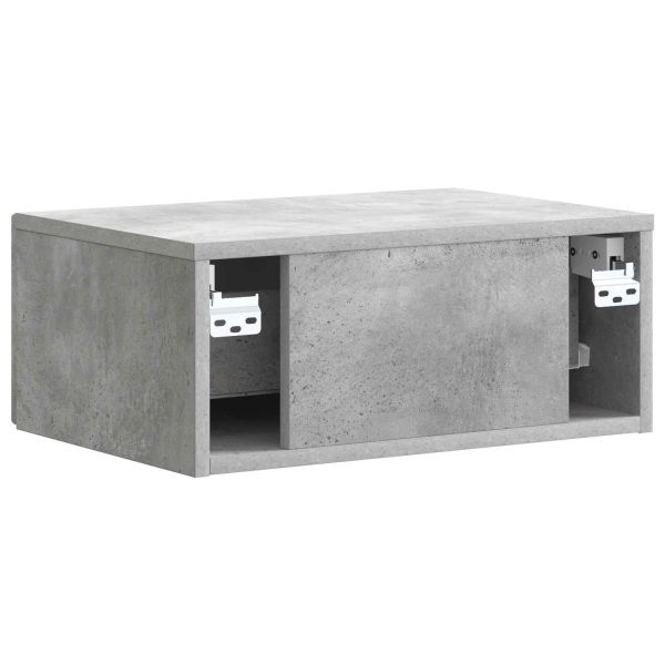 Нощен шкаф с чекмедже 2 pcs Бетонно сиво 49 x 34,5 x 20 см