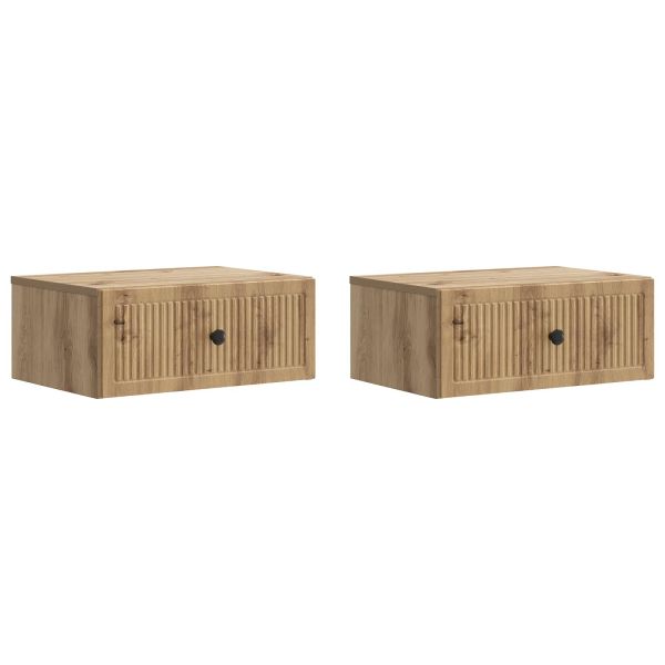 Нощен шкаф с чекмедже 2 pcs Дъб артизан 49 x 34,5 x 20 см