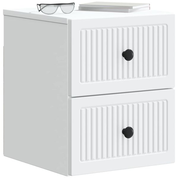 Спален шкаф с монтаж на стена 2 pcs Бяло 33 x 34,5 x 40 см