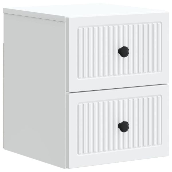 Спален шкаф с монтаж на стена 2 pcs Бяло 33 x 34,5 x 40 см
