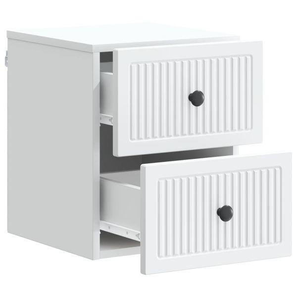 Спален шкаф с монтаж на стена 2 pcs Бяло 33 x 34,5 x 40 см