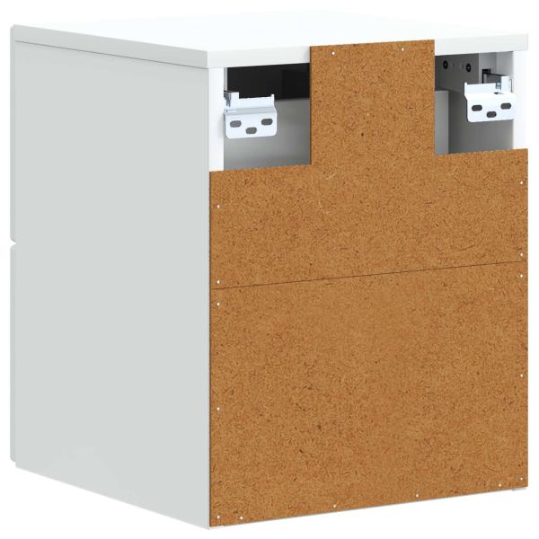 Спален шкаф с монтаж на стена 2 pcs Бяло 33 x 34,5 x 40 см