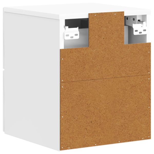 Спален шкаф с монтаж на стена Бял гланц 33 x 34,5 x 40 см