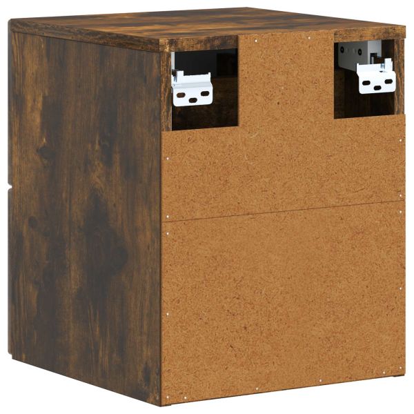 Спален шкаф с монтаж на стена Опушен дъб 33 x 34,5 x 40 см