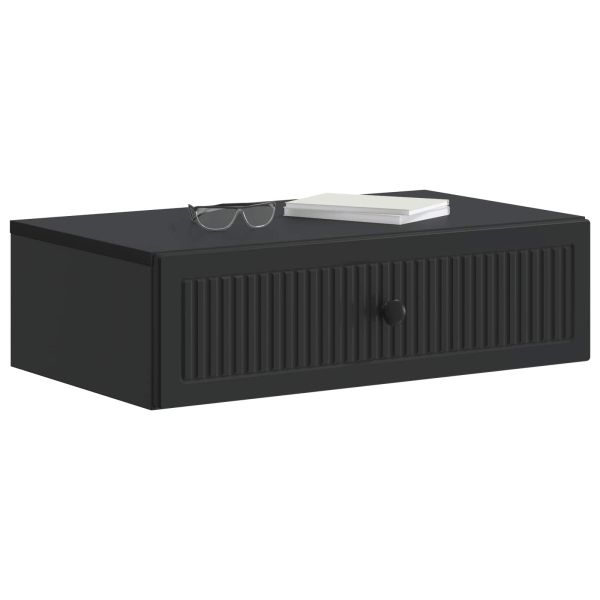 Стенен страничен масичка Черно 59 x 34,5 x 17 см