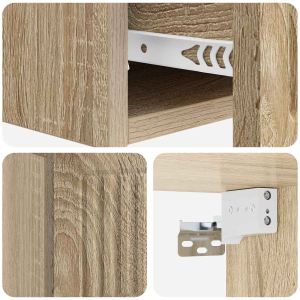 Стенен страничен масичка Дъб сонома 59 x 34,5 x 17 см