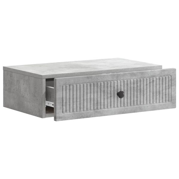 Стенен страничен масичка Бетонно сиво 59 x 34,5 x 17 см