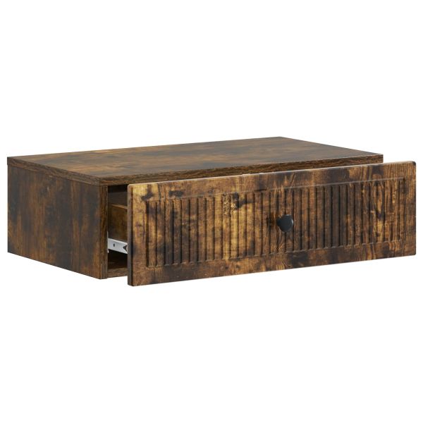 Стенен страничен масичка Опушен дъб 59 x 34,5 x 17 см