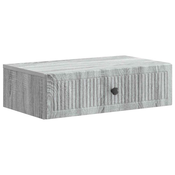 Стенен страничен масичка Сива сонома 59 x 34,5 x 17 см