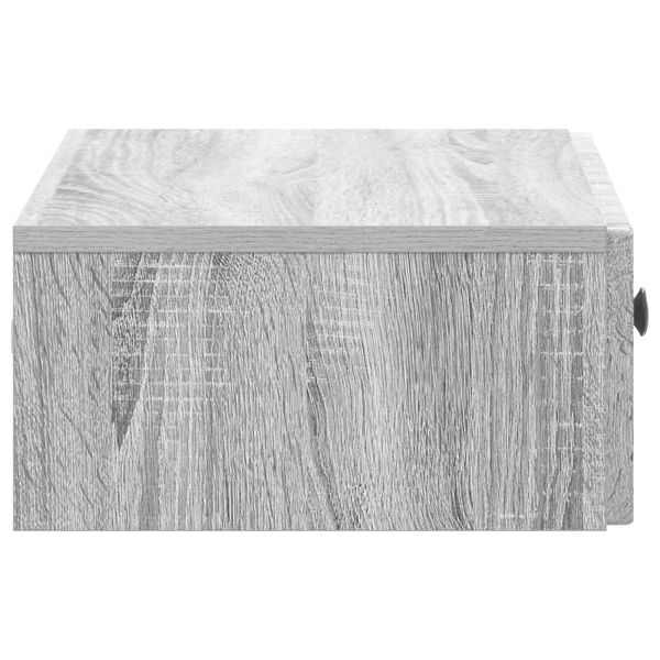 Стенен страничен масичка Сива сонома 59 x 34,5 x 17 см