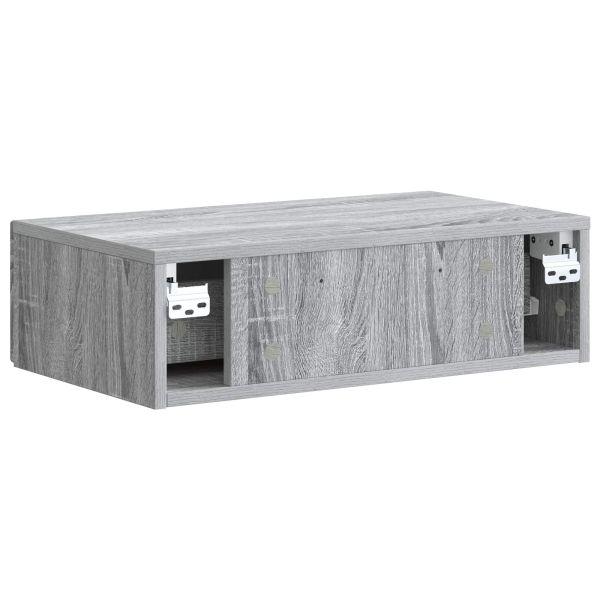 Стенен страничен масичка Сива сонома 59 x 34,5 x 17 см