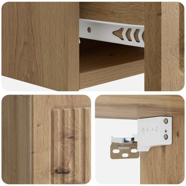 Стенен страничен масичка Дъб артизан 59 x 34,5 x 17 см