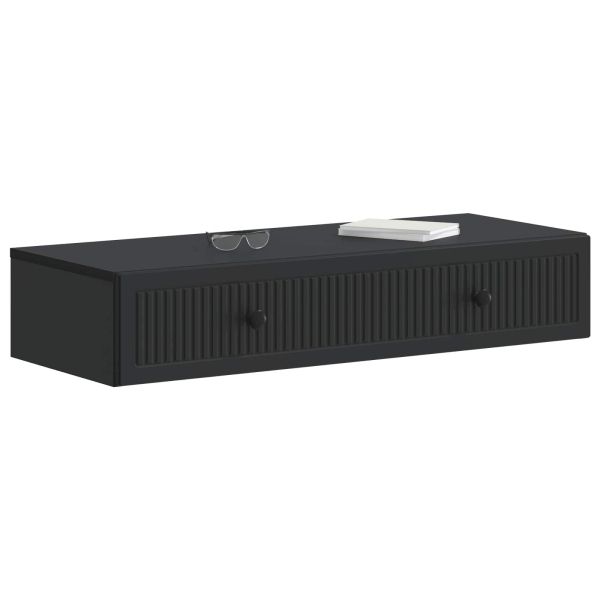 Стенен страничен масичка Черно 87,5 x 34,5 x 17 см