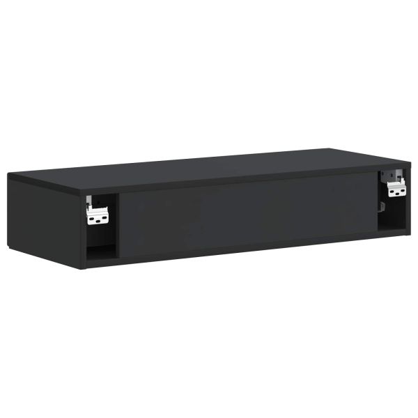 Стенен страничен масичка Черно 87,5 x 34,5 x 17 см