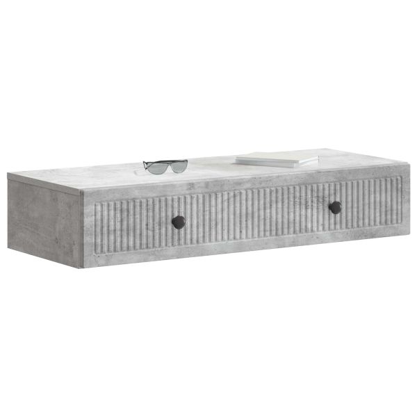 Стенен страничен масичка Бетонно сиво 87,5 x 34,5 x 17 см