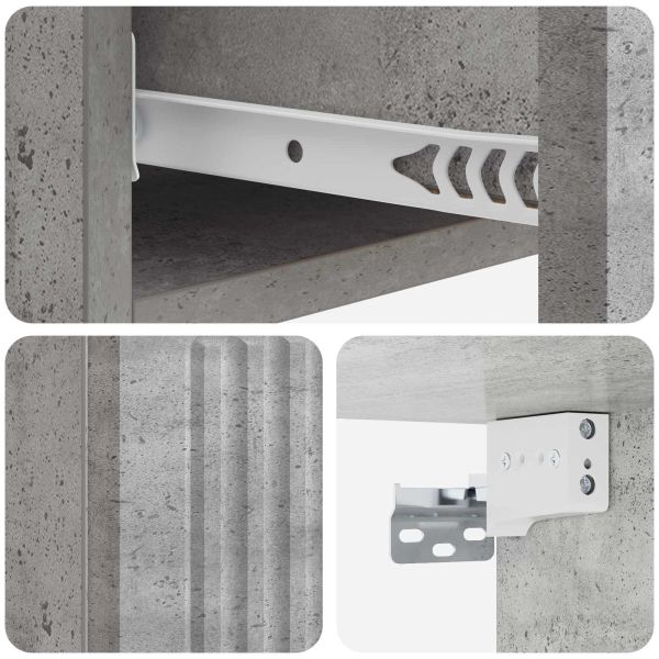 Стенен страничен масичка Бетонно сиво 87,5 x 34,5 x 17 см