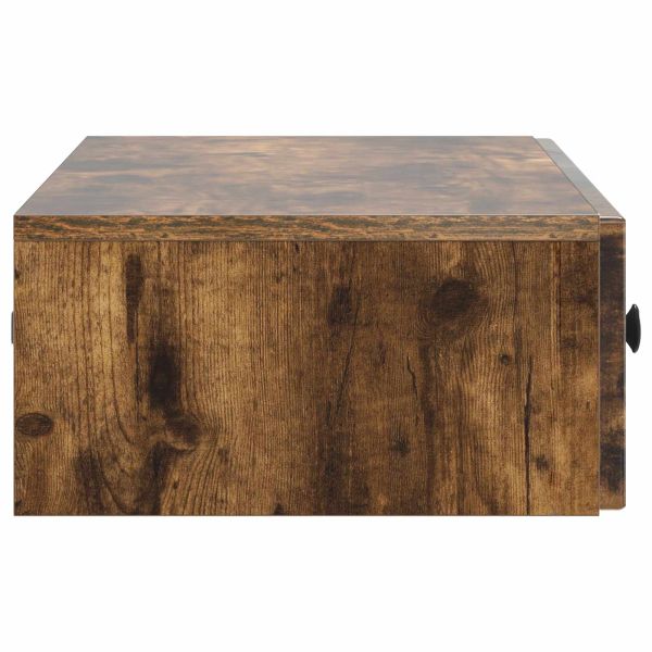 Стенен страничен масичка Опушен дъб 87,5 x 34,5 x 17 см