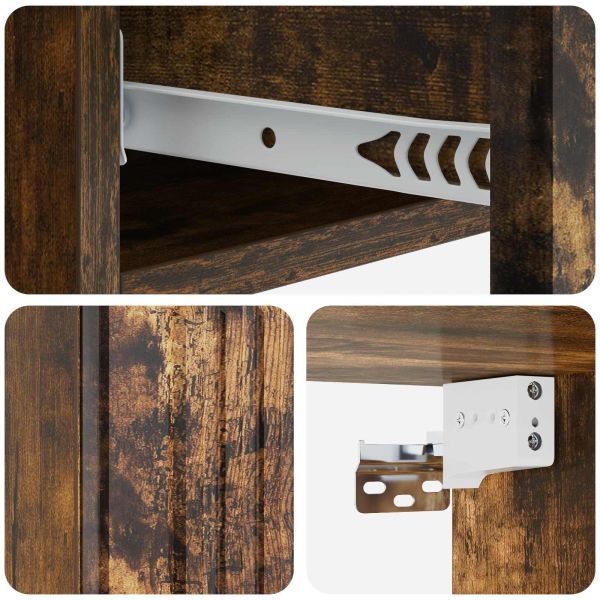 Стенен страничен масичка Опушен дъб 87,5 x 34,5 x 17 см