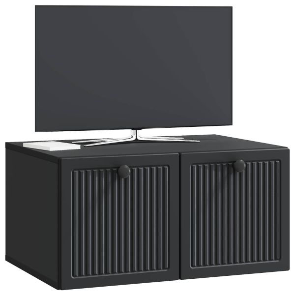 Стенно монтиран ТВ шкаф Черно 59,5 x 41 x 30 см