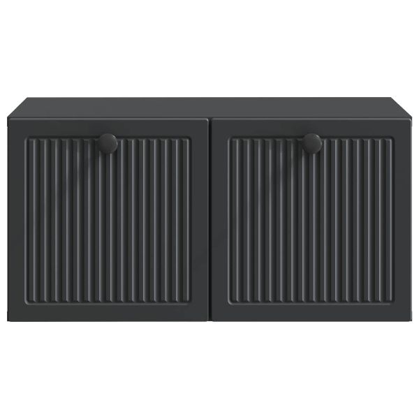 Стенно монтиран ТВ шкаф Черно 59,5 x 41 x 30 см