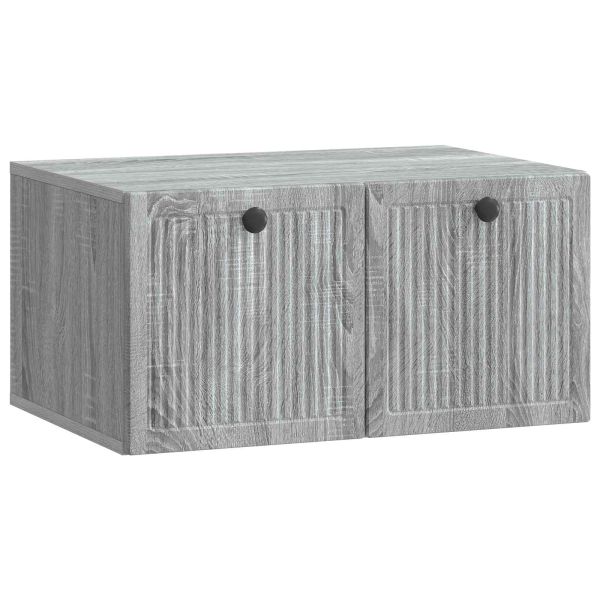 Стенно монтиран ТВ шкаф Сива сонома 59,5 x 41 x 30 см